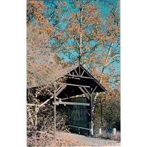 Old Covered Bridge Felton CA San Lorenzo River Vintage Bridge Postcard PD3